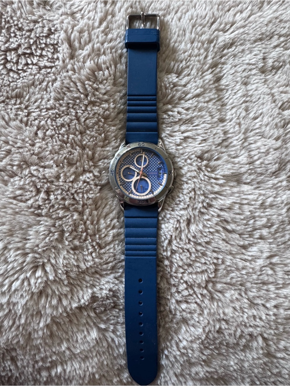 Fossil Blue Women’s Silicone Strap Sport Watch